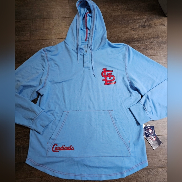 MLB St. Louis Cardinals Blue Light-weight Hoodie Men's Large New With Tags - Picture 2 of 8